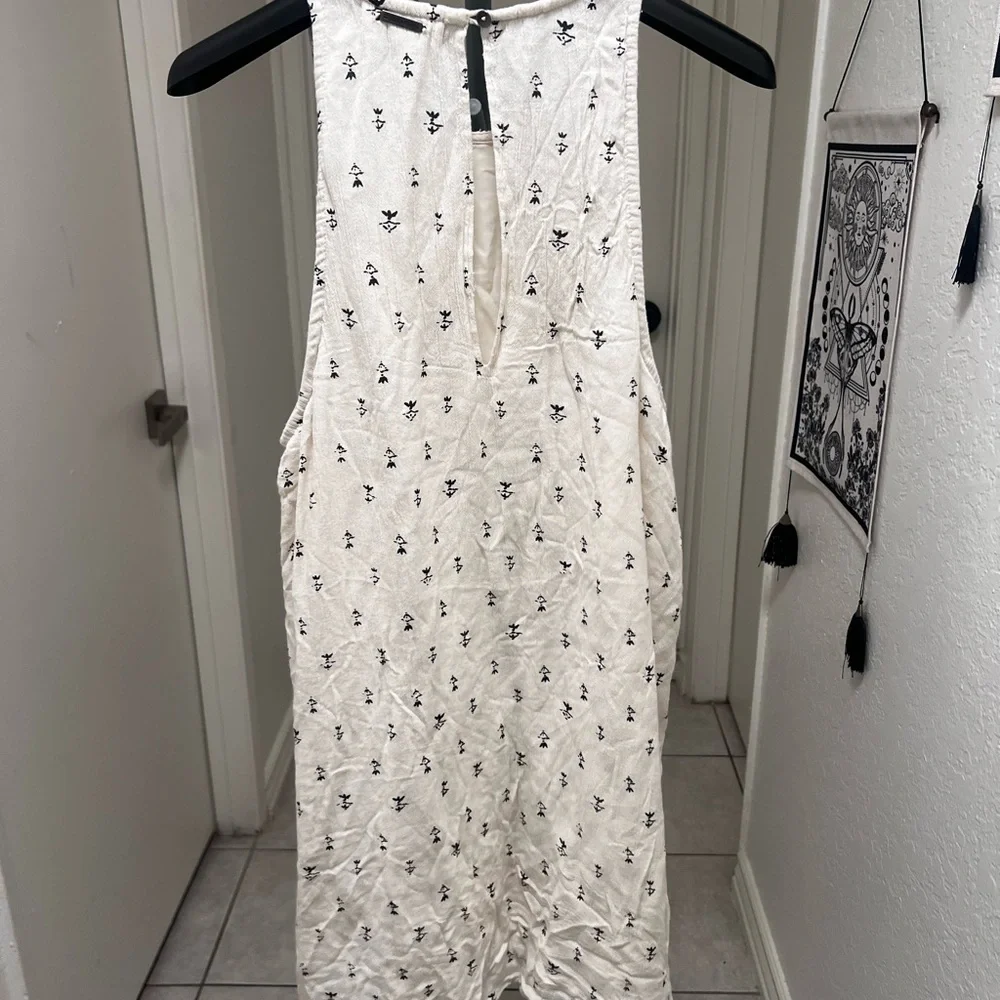 Billabong Cream Mini Dress with Tiny Black Motif